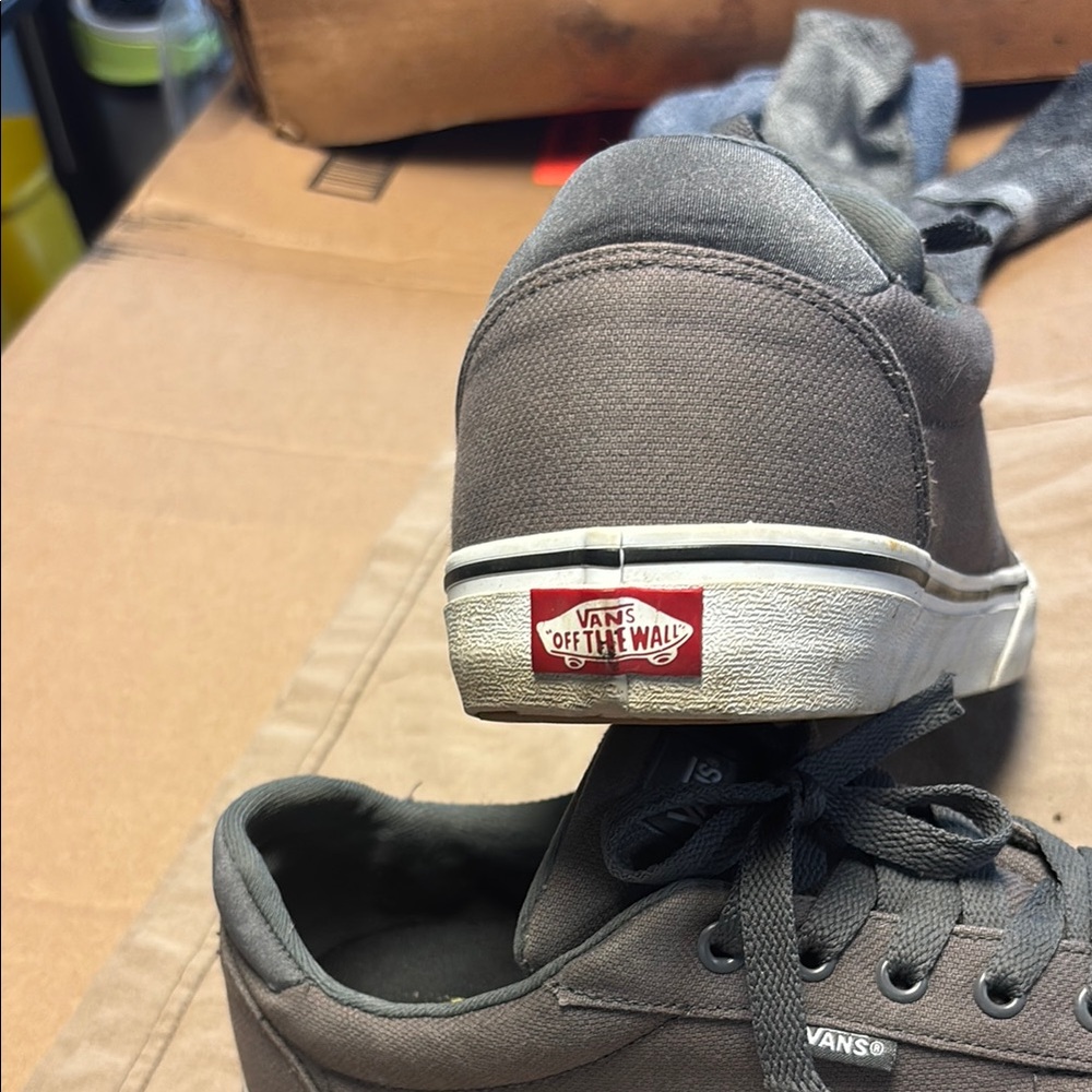 Vans Men's Charcoal Lace-Up Sneakers - Picture 2 of 3